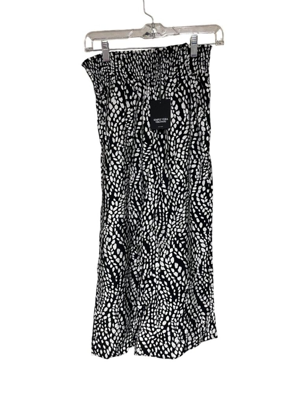 Simply Vera Vera Wang Womens High Rise Pull On Pants XS Petite Black White